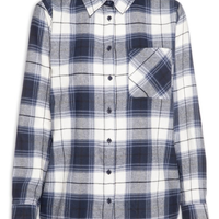 Camisa Feminina Xadrez - Azul