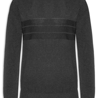 Suéter Masculino Textura Piquet Listra Horizontal - Preto
