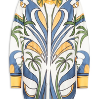 Camisa Feminina Gráfico Tropical Amarelo
