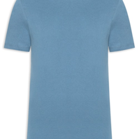 Camiseta Básica Masculina Em Algodão - Azul