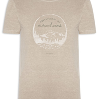 Camiseta Masculina Estampada Adventures - Bege