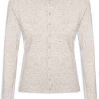 Cardigã Feminino Em Tricot - Bege