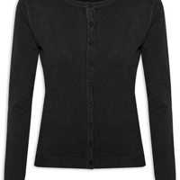Cardigã Feminino Em Tricot - Preto