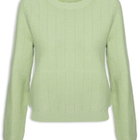 Suéter Feminino Oversized Texturizado - Verde