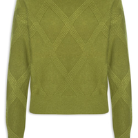 Suéter Feminino Texturizado Em Tricot - Verde