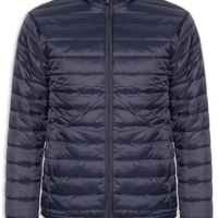Jaqueta Masculina Puffer Com Saquinho - Azul