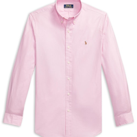Camisa Masculina Manga Longa Classic Logo - Rosa