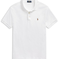 Polo Masculina Manga Curta Pima Slim Fit - Branco