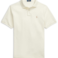 Polo Masculina Manga Curta Classic Logo Bordado - Off White