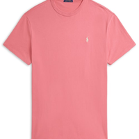 Camiseta Masculina Manga Curta Classic Logo Bordado - Rosa