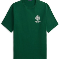 Camiseta Masculina Manga Curta Bordado Preppy - Verde