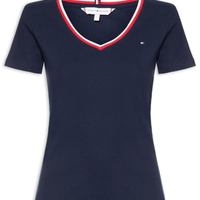 Camiseta Feminina Heritage Crew Neck Tee - Azul