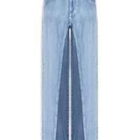 Calça Feminina Jeans Pantalona Nesga Interna Pact - Azul