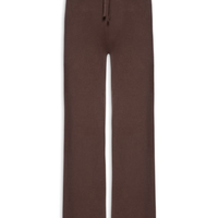 Calça Feminina Peluciada Em Tricot - Marrom