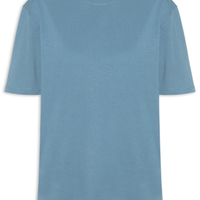 Camiseta Feminina Oversized Manga Curta - Azul