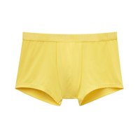 Cueca Boxer Em Microfibra Com Logótipo - Amarelo