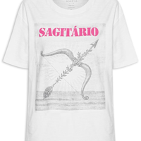 Camiseta Feminina Signo Sagitário - Branco