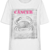 Camiseta Feminina Signo Câncer - Branco