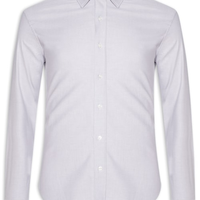 Camisa Masculina Oxford Manga Longa - Cinza