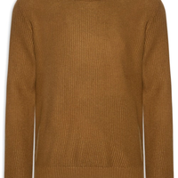 Suéter Masculino Roy Gola Careca Tricot - Marrom