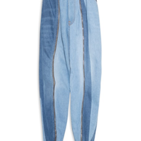 Calça Feminina Denim Patchwork Sarouel Pants - Azul