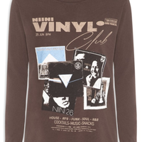 Camiseta Feminina Vinil Brown - Marrom