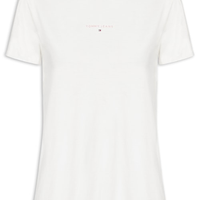 Camiseta Feminina Reg Linear SS Tee Off White