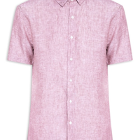 Camisa Masculina Puro Linho - Vermelho