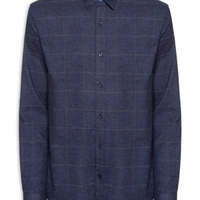 Camisa Masculina Casual Flanela Xadrez Suiça - Azul