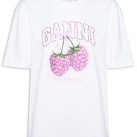 Camiseta Feminina Heavy Cotton Jersey Raspberry - Branco