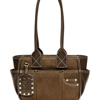 Bolsa Feminina Posy Small Recycled Suede - Marrom