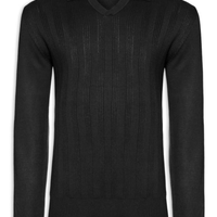 Suéter Masculino Gola Colombiana - Preto