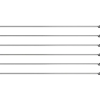 Conjunto De Espetinhos Tramontina 40cm 6 Peças Em Aço Inox