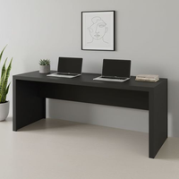 Escrivaninha Mesa Escritório ME4109 163cm Preto Preto