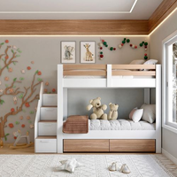 Beliche Infantil/juvenil 2 Gavetões e Escada com 4 Nichos Star Plus Casatema Branco/Montana