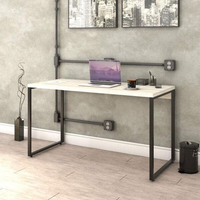 Escrivaninha Mesa Escritório Office Estilo Kuadra 135cm Industrial Snow Snow