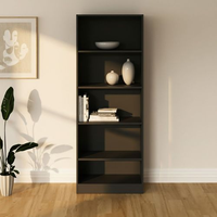 Estante Multiuso 59,8x160cm com 4 Prateleiras Preto