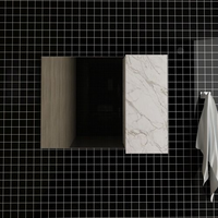 Espelheira para Banheiro 80cm Mármore Branco