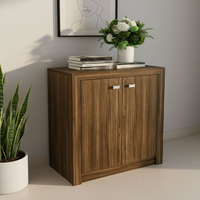 Balcão para Escritório 60cm com 2 Portas e 1 Prateleira ME4103 Nogal