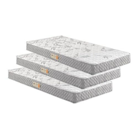 Kit 3 Colchões Solteiro Ecoflex D23 Ecoline 2 88x188x14 e 1 78x188x14 Cinza