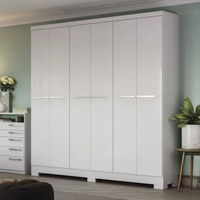 Guarda-Roupa Casal 6 Portas 2 Gavetas Internas E530 Branco