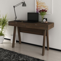 Escrivaninha Mesa Escritório Me 4128 2 Gavetas 120cm Rustico Rústico