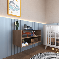 Nicho com Prateleira Quarto Infantil Carvalho Mel