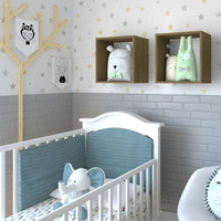 Conjunto com 2 Nichos Quarto Infantil Carvalho Mel