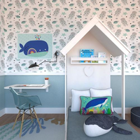 Quarto Infantil Cama e Mesa Dobrável KitCubos Espresso Móveis Branco