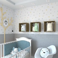 Conjunto 3 Nichos para Quarto Infantil Carvalho Mel