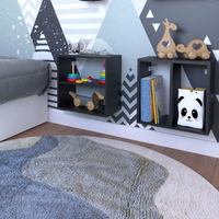 Conjunto 2 Nichos Prateleira para Quarto Infantil Preto