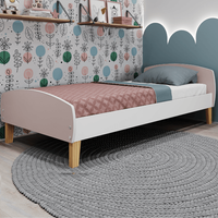 Cama Infantil Montessoriana Aurora Branco/Rosa