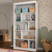 Nicho Infantil Organizador 4 Prateleiras Olivia Espresso Móveis Branco/Branco
