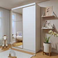 Guarda Roupa Infantil Premium Arabella 138cm com Espelho 2 Portas 2 Gavetas Minastex Branco